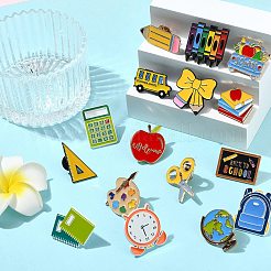 16 pin's émaillé sur le thème de la rentrée scolaire&nbsp;JEWB-CJ0003-60