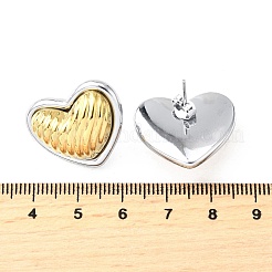 Серьги-гвоздики из нержавеющей стали 304 EJEW-D308-04B-PG