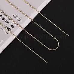1m真鍮製ベネチアンチェーン  長持ちメッキ  ハンダ付け  ライトゴールド  2x2x1mm&nbsp;CHC-SZ0001-52A