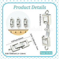 10 шт. латунные застежки-скобы с покрытием стойки&nbsp;KK-SC0006-67P