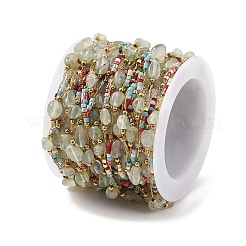 Цепи из натуральных агатовых звеньев CHS-C012-03C-G