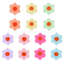 14 Stück 7 Farben Blumen-Blumenperlen aus lebensmittelechtem&nbsp;SIL-TA0003-12
