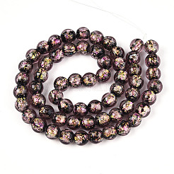 Ручной стеклянные фольга бисер пряди FOIL-N029-05A