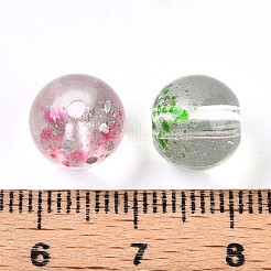 Выпечка расписные прозрачные стеклянные бусины&nbsp;X1-DGLA-R053-10mm-M