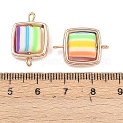 Пластиковая рамка ccb с бусинами из полимерной глины&nbsp;KK-D103-04G