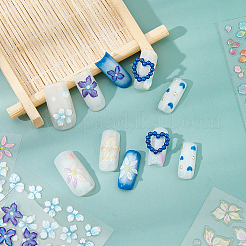 5 шт. 5 стиля ПВХ наклейки для ногтей&nbsp;MRMJ-FH0001-51