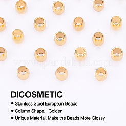 Европейские бусины из нержавеющей стали 304&nbsp;STAS-DC0001-89