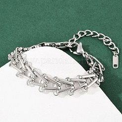 Браслеты-цепочки из нержавеющей стали 304 для женщин&nbsp;LS-BJEW-C113-01P