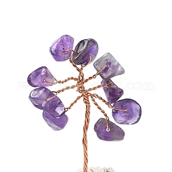 Натуральные аметистовые чипсы дерево жизни украшения&nbsp;DJEW-P022-01A-01