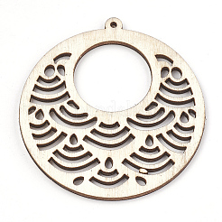 Неокрашенные деревянные большие подвески X-WOOD-T008-41