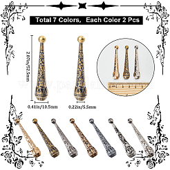 14 шт. 7-цветные литые наконечники для шнура FIND-GF0007-11