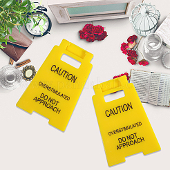 2шт. предупреждающий знак из смолы&nbsp;AJEW-CN0005-57