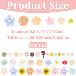 3 набор из 150 шт. непрозрачных смоляных кабошонов&nbsp;CRES-CP0001-10