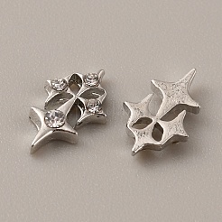 Cabochons étoiles strass en alliage de zinc&nbsp;FIND-WH0150-81P