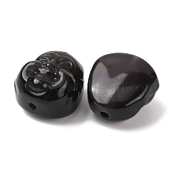 Резные бусины из натурального ледяного обсидиана&nbsp;G-A310-05