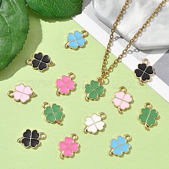 30шт 6 цвета сплава эмалевые подвески&nbsp;ENAM-YW0004-98