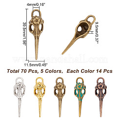 70 шт. 5 цвета подвески из сплава в тибетском стиле&nbsp;FIND-PH0009-19