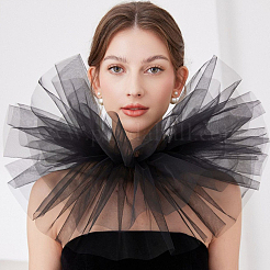 Съемный женский фальшивый воротник из марли&nbsp;AJEW-WH20042-90A