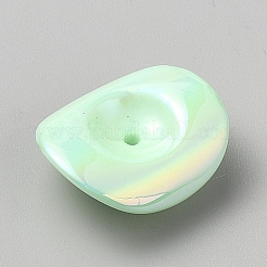 Perles acryliques opaques plaquées uv&nbsp;OACR-WH20021-002E