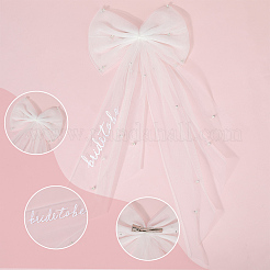 2 шт. 2 стиля бант из полиэстера с пластиковыми жемчужинами заколки для волос&nbsp;PHAR-CY0001-05