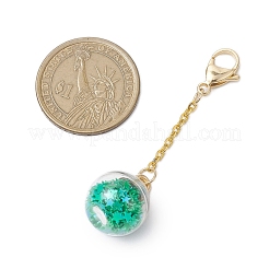 Круглые прозрачные стеклянные бутылки подвесные украшения&nbsp;HJEW-JM02388