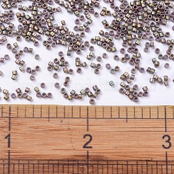 MIYUKIデリカビーズ  シリンダー  日本製シードビーズ  11/0  (db0380) マットメタリックカーキアイリス  1.3x1.6mm  穴：0.8mm  約2000PCS /ボトル  10 G /ボトル&nbsp;SEED-JP0008-DB0380
