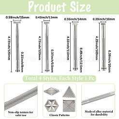 4 шт. 4 стиля инструмент для тиснения и резьбы по коже своими руками FIND-BBC0004-28