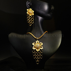 Ожерелья с подвесками из цветочного сплава и комплекты серег-гвоздиков&nbsp;FS-WG618C7-01