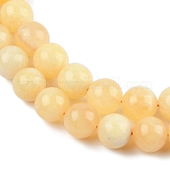 Нити бусин из натурального желтого кальцита G-C251-A01-12mm