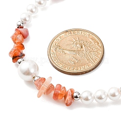 Комплекты браслетов и ожерелий из бусин из натурального агата SJEW-JS01357-03