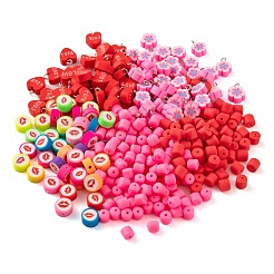 Perline di argilla polimerica fatte a mano a tema San Valentino&nbsp;CLAY-LS0001-14
