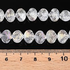 電気メッキガラスビーズセット  シェル形状  透明  8x9.5x7.5mm  穴：0.9mm  約80~84個/連  25.20~26.88''（64~67.2センチメートル）&nbsp;EGLA-T021-11A