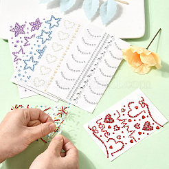 6 стиль наклейки для раскрашивания лица из смолы AJEW-SP0002-66