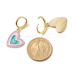 Серьги-кольца с подвесками из красочной эмали из сплава для женщин&nbsp;EJEW-JE04776