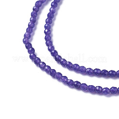 Chapelets de perles de jade blanche naturelle&nbsp;G-F596-46-2mm