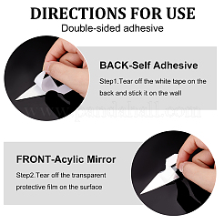 3d пластиковый самоклеящийся знак туалета с зеркалом для мужчин и женщин DIY-WH0308-145C