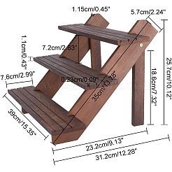 Diy 3-stöckiges Display-Riser-Set aus Holz&nbsp;ODIS-WH0029-25B