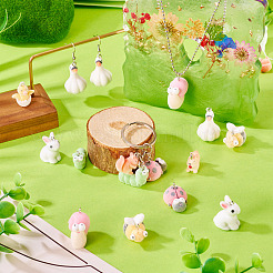 16 шт. 8 подвески из флокированной смолы&nbsp;RESI-TA0004-16