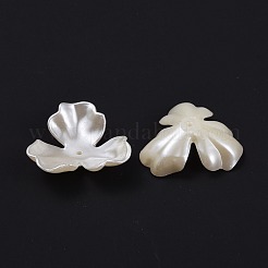 Coupelles de fleur avec 3-pétale en plastique ABS d'imitation nacre&nbsp;X-OACR-R016-05