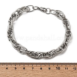 201 Edelstahl-Seilkettenarmbänder für Männer&nbsp;STAS-T077-10P