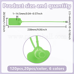 120 шт. 6-цветные пластиковые противоугонные пряжки&nbsp;ODIS-GO0001-07