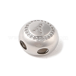 Подвески из латуни и прозрачного циркония с покрытием стойки KK-Z047-07P-Y-RS