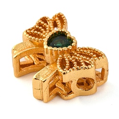 Латунные микро проложить кубического циркония бусы KK-K378-36MG-01