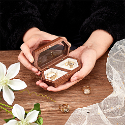 Деревянные ящики для хранения парных колец с 2 слотом CON-WH0087-42A