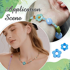 200шт 10-цветная прозрачная акриловая рамка для бусин&nbsp;TACR-ME0001-05