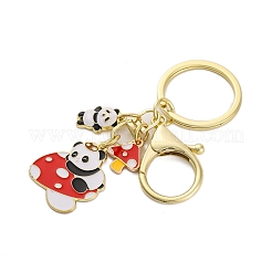 Llavero colgante de esmalte de aleación de zinc panda chapado en estante&nbsp;KEYC-G064-01F