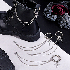 4 stücke 2 arten kreuz eisen kette boot strap ketten&nbsp;HJEW-PH02024