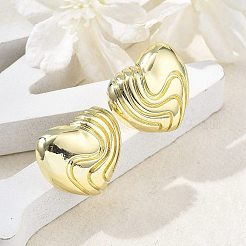 Латунные серьги-гвоздики для женщин&nbsp;EJEW-U035-09G