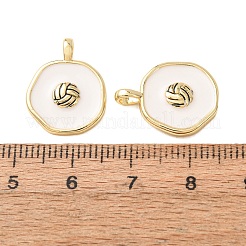 Pendentifs d'émail en laiton &nbsp;KK-CJC12A6-01A-G