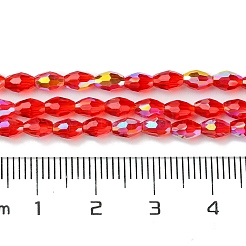 Прозрачные стеклянные бусины гальваническим пряди&nbsp;GLAA-K064-04A-AB01